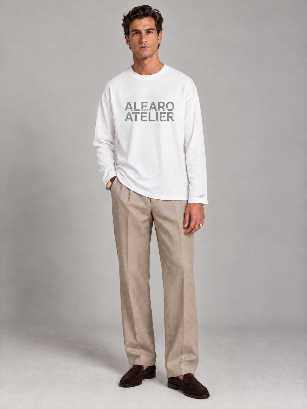 Alearo | Longsleeve | Wit