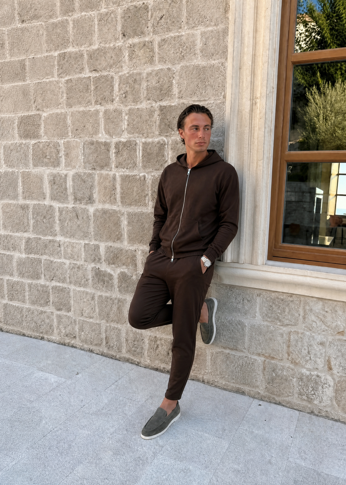 Techsuit capuchon | Bruin