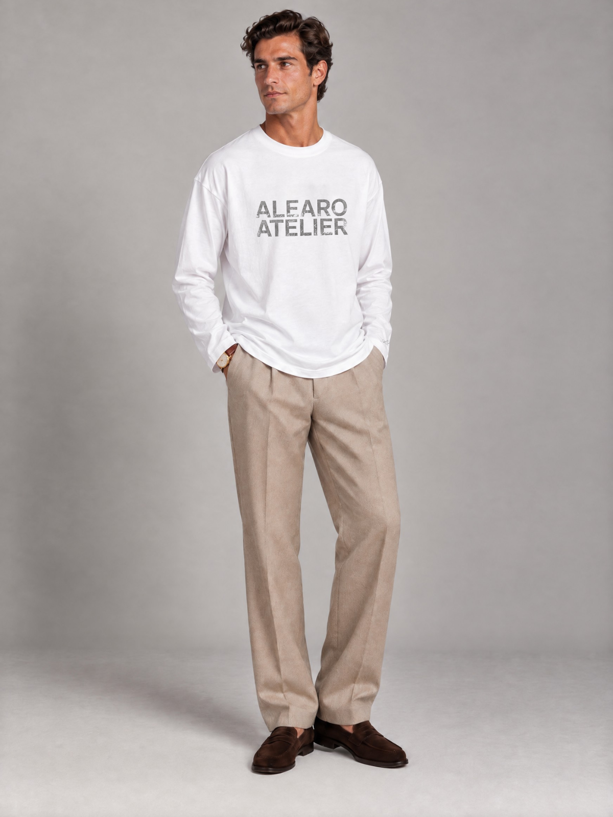Alearo | Longsleeve | Wit