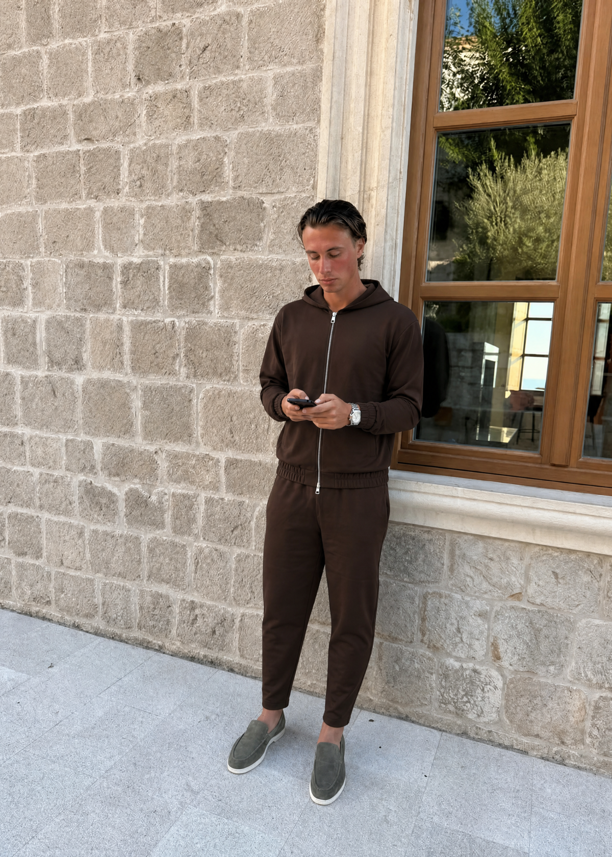 Techsuit capuchon | Bruin