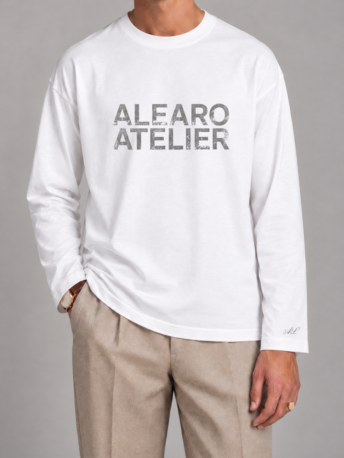 Alearo | Longsleeve | Wit